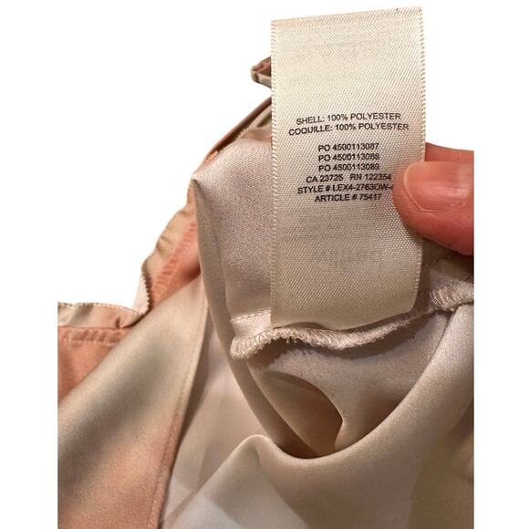 Aritzia Wilfred Satin Watercolor Tie-Dye Ruffle V-Neck Slip Cami Soft Girl, XS - Picture 5 of 8